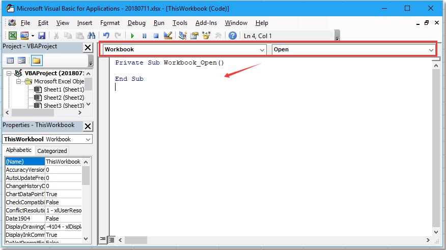 Chạy mã macro khi tệp Excel đươc mở, đóng hoặc được kích hoạt